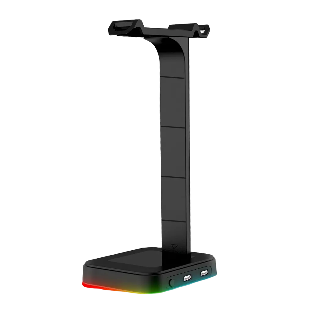 Plug and Play Headset Support Stand Game Headset USB Game Headset Solid Alloy Bracket Hanger RGB Backlight Headphone Holder